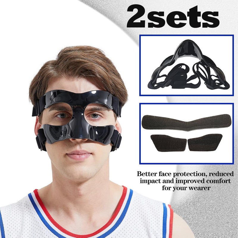 LENASETH Nose Guard for Broken Nose Adjustable Basketball Baseball Softball Face Guards Face Shield Masks for Adults and Teenagers Sports Training Nose Guard Protects Nose and Face from Injury - Image 3